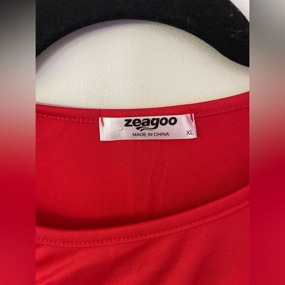 Woman’s Stretch rushing Bodycon cut out back Dress new with out tags size XL RED - Picture 5 of 8